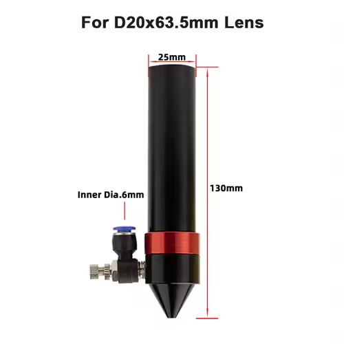 CO2 Laser Head Parts Air Nozzle Dia.20 FL 38.1/50.8/63.5/101.6mm Lens Tube Outer Diameter 25mm for CO2 Laser Engraving Machine - Image 10