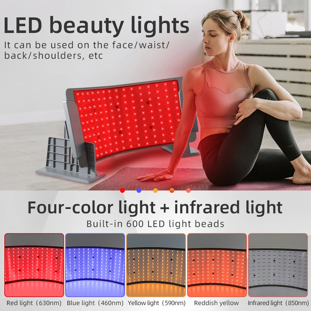 Latest 850nm Red Light Therapy Panel Facial Lamps Home Use Beauty Equipment Flexibility Silicone LED Therapy Device