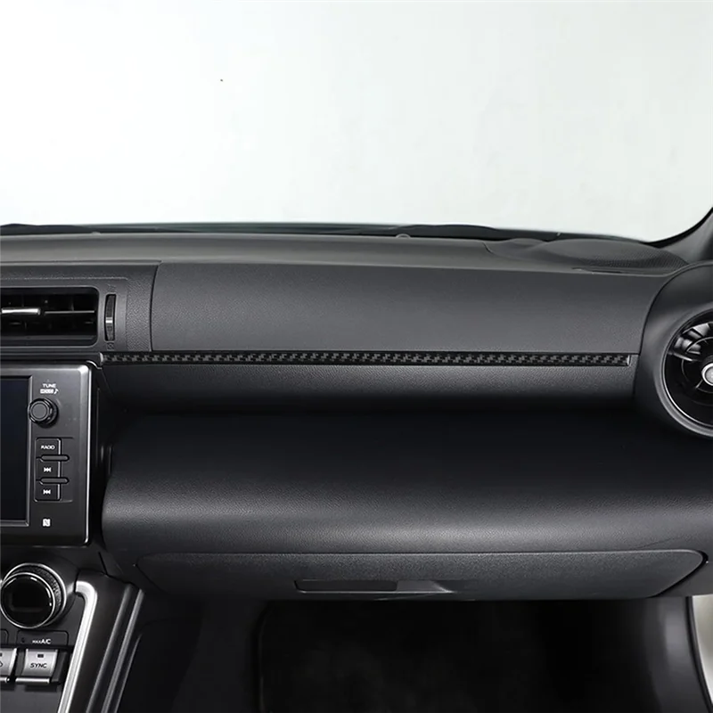 

AU63-Co-Pilot Dashboard Strip Trim Sticker Carbon Fiber Interior Accessories For Subaru BRZ Toyota GR86 2022-2025