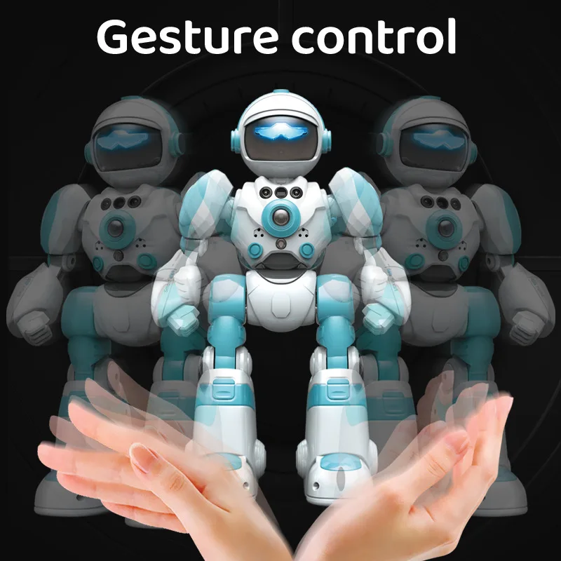 Intelligent Speech Robot Gesture Sensing Remote Control Electric Toy Sound Light Dance Programmable Robot Toys Gift for Children