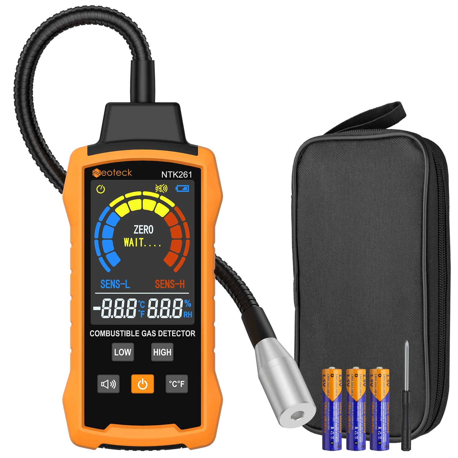 

Natural Gas Detector Gas Leak Detector with 12-Inch Gooseneck Locating The Source of Propane Combustible Gas Leak for Home RV