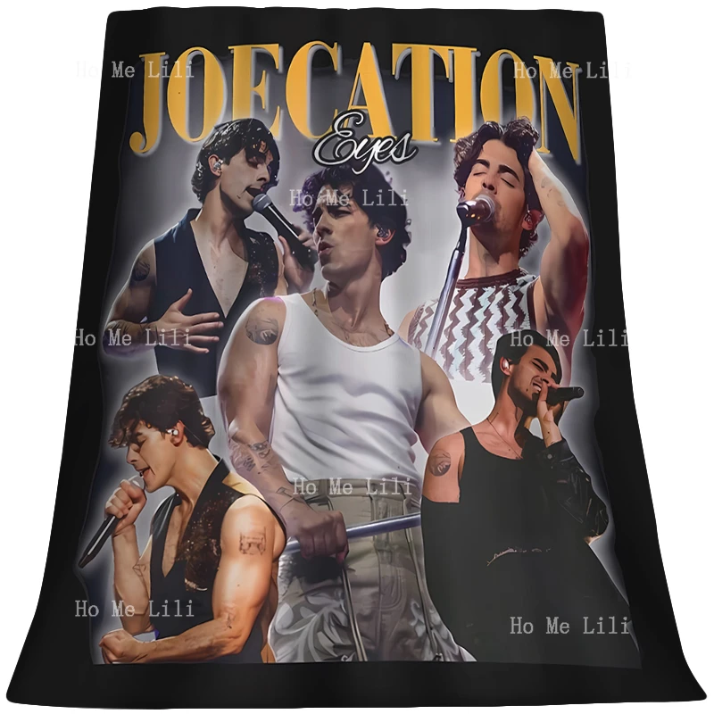 Joe Jonas Joecation Eyes Brothers Vacation Fuzzy Flannel Blanket Suitable For All Seasons