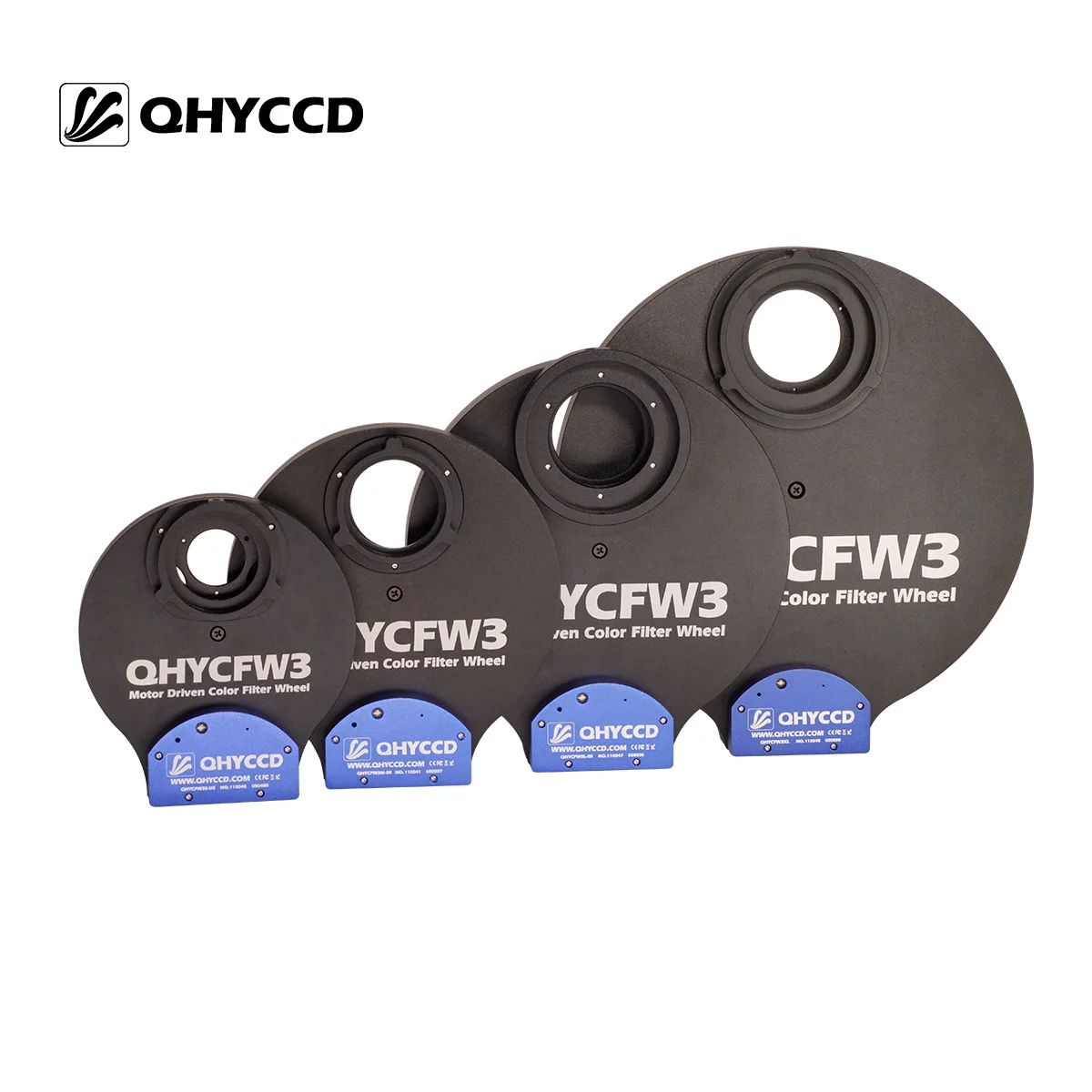 QHYCCD QHYCFW3 Ultradünnes elektrisches Filterrad der 3. Generation mit 4-poliger USB-Schnittstelle für astronomische Bildgebung