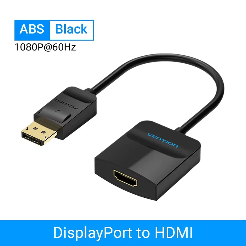 Vention DisplayPort zu HDMI Adapter 4K Stecker DP zu HDMI Buchse Video Audio Konverter für PC Laptop Projektor DisplayPort zu HDMI