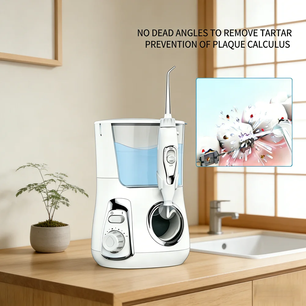 

Home 10-Mode Oral Irrigator 800ML, 5 Dental Nozzles, Water Flosser for Deep Teeth Cleaning & Long-Term Fresh Breath