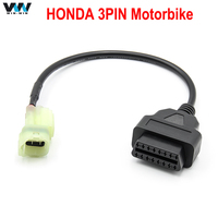 For Honda 4PIN male to 16 pin female OBD2 Connector Motorcycle Motobike OBD 2 Extension cable for CAN Bus models