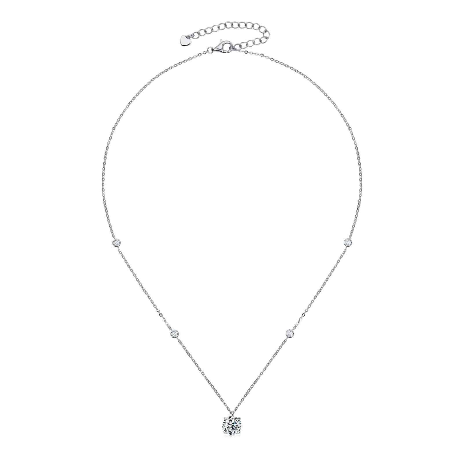 

PMO-060 Lefei Fashion Trendy Luxury Classic Moissanite Babysbreath Necklaces For Women s925 Sterling Silver Party Jewelry Gift