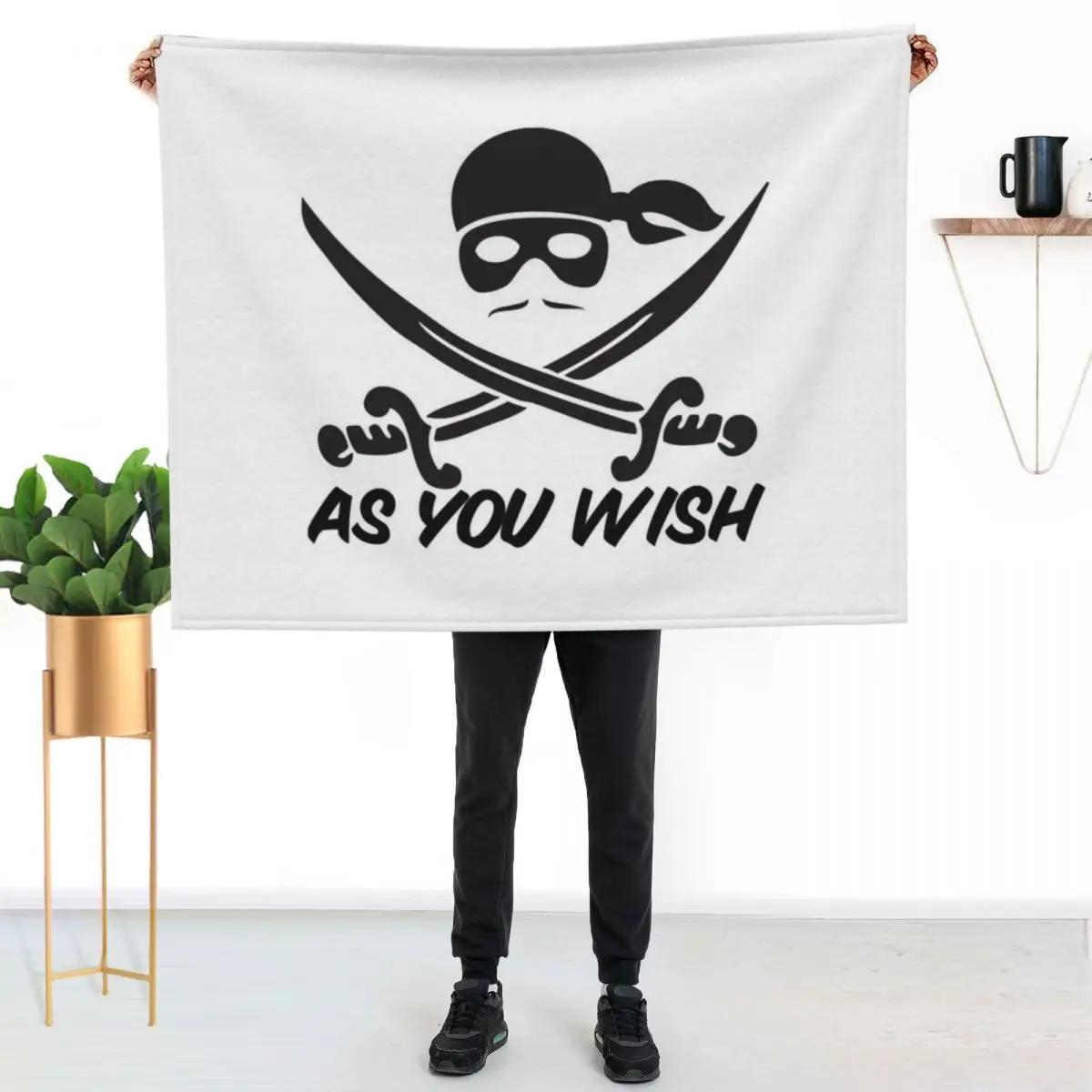 Dread Pirate Roberts As you Wish Throw Blanket Warm Comfortable Blanket Gift for Parents Friends