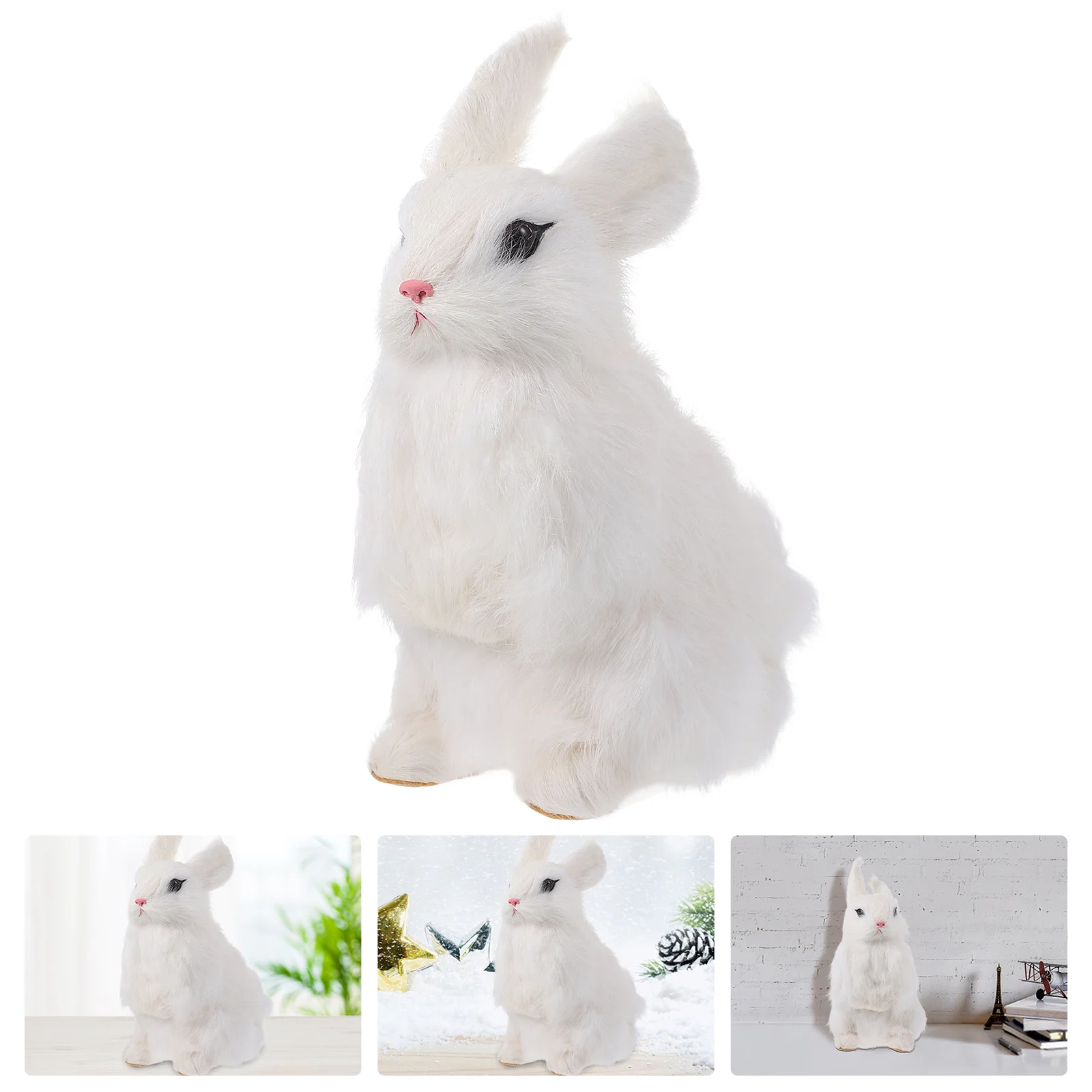 

1 шт., имитация кролика, орнамент, искусственный кролик, декор для дома, сада, офиса, рабочего стола, реалистичное украшение пейзажа