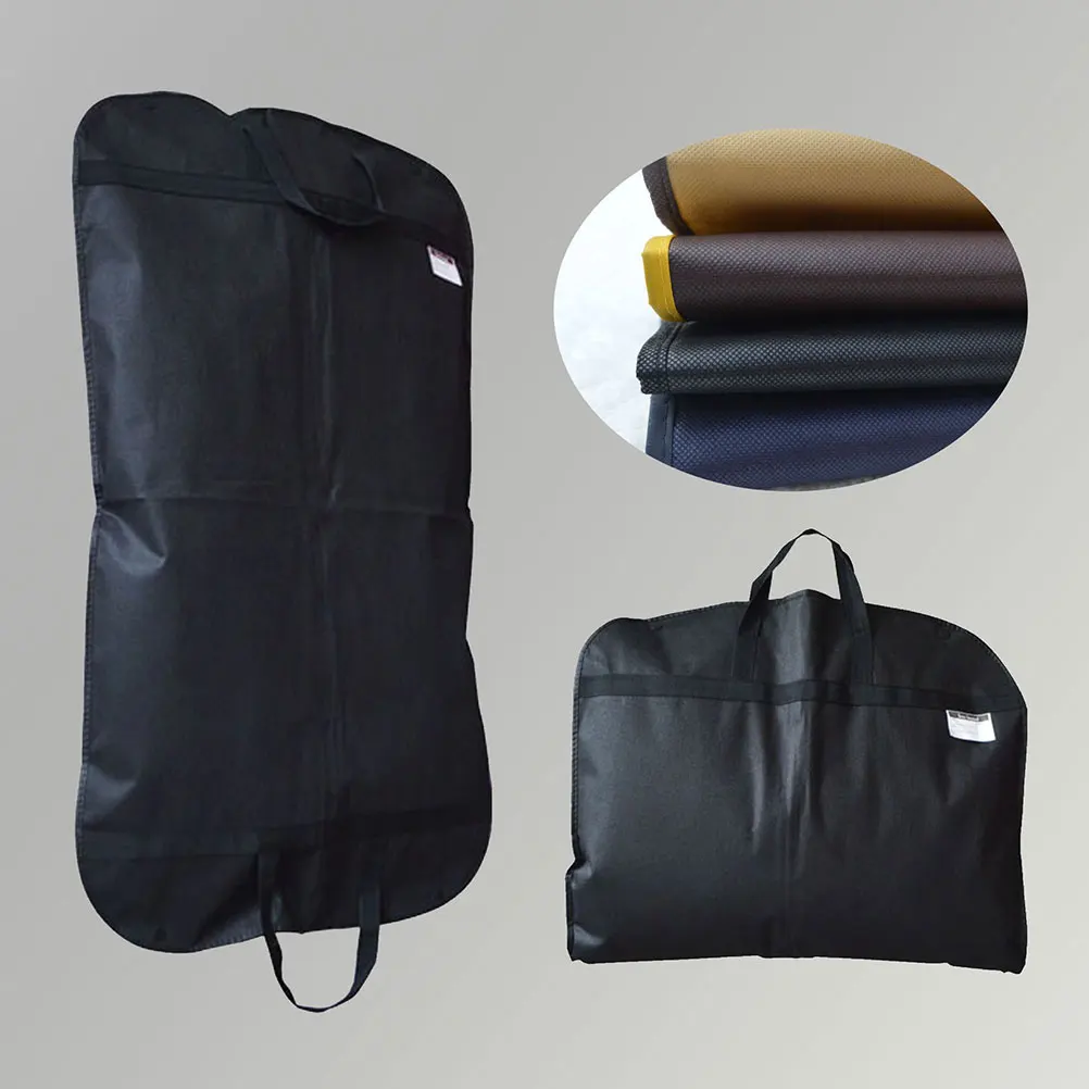 

2 Pcs Coat Storage Bag Suit for Travel Clothing Cover Formal Dress Clothes Black