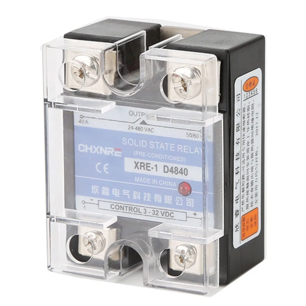 SSR-40DA Single-phase Solid State Relay 3-32VDC DC Control AC Jgx Solid State Relay MGR-1D 4840  D4860 D4880 D48100 XRE-1 D4825