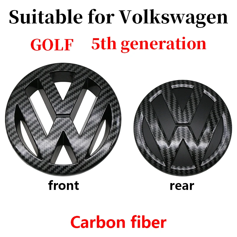 1/2 Stuks Originele Auto Vervangende Voorgrill Badge Kofferbakklep Achterklep Embleem Logo Decor Accessoire Voor GOLF 5 3D Premium Pro Plus
