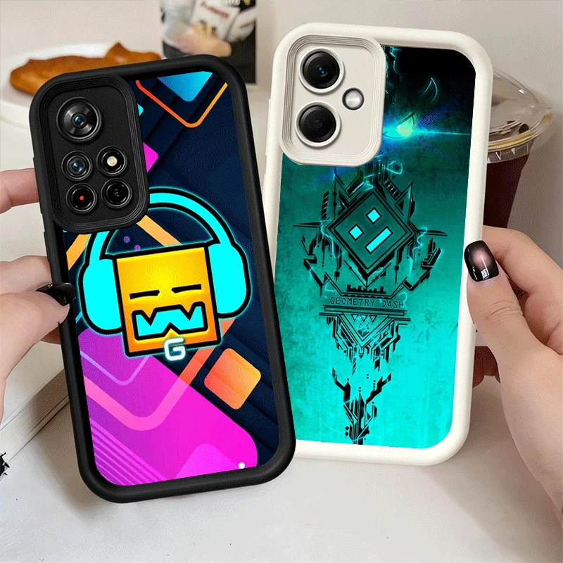 Funda de silicona suave para Xiaomi Redmi Note 15 14 13 Pro Plus Geometry Dash Game Shell 12S 11 11S 11T 5G 14S