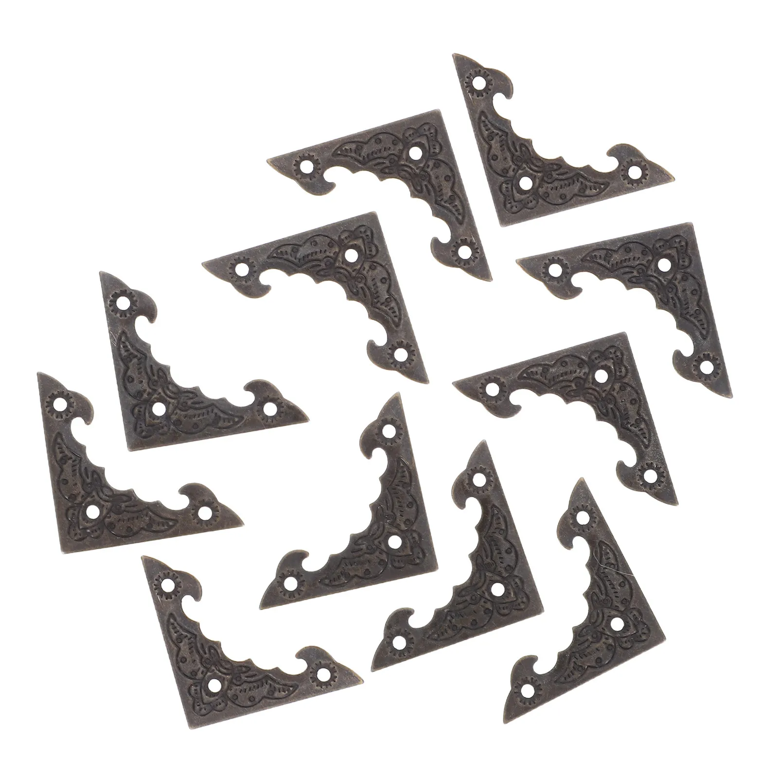 100 pcs Corner Furniture Brackets Halloween Christmas New Year Corner Protectors For Boxes Box Corner Decorative Rustic