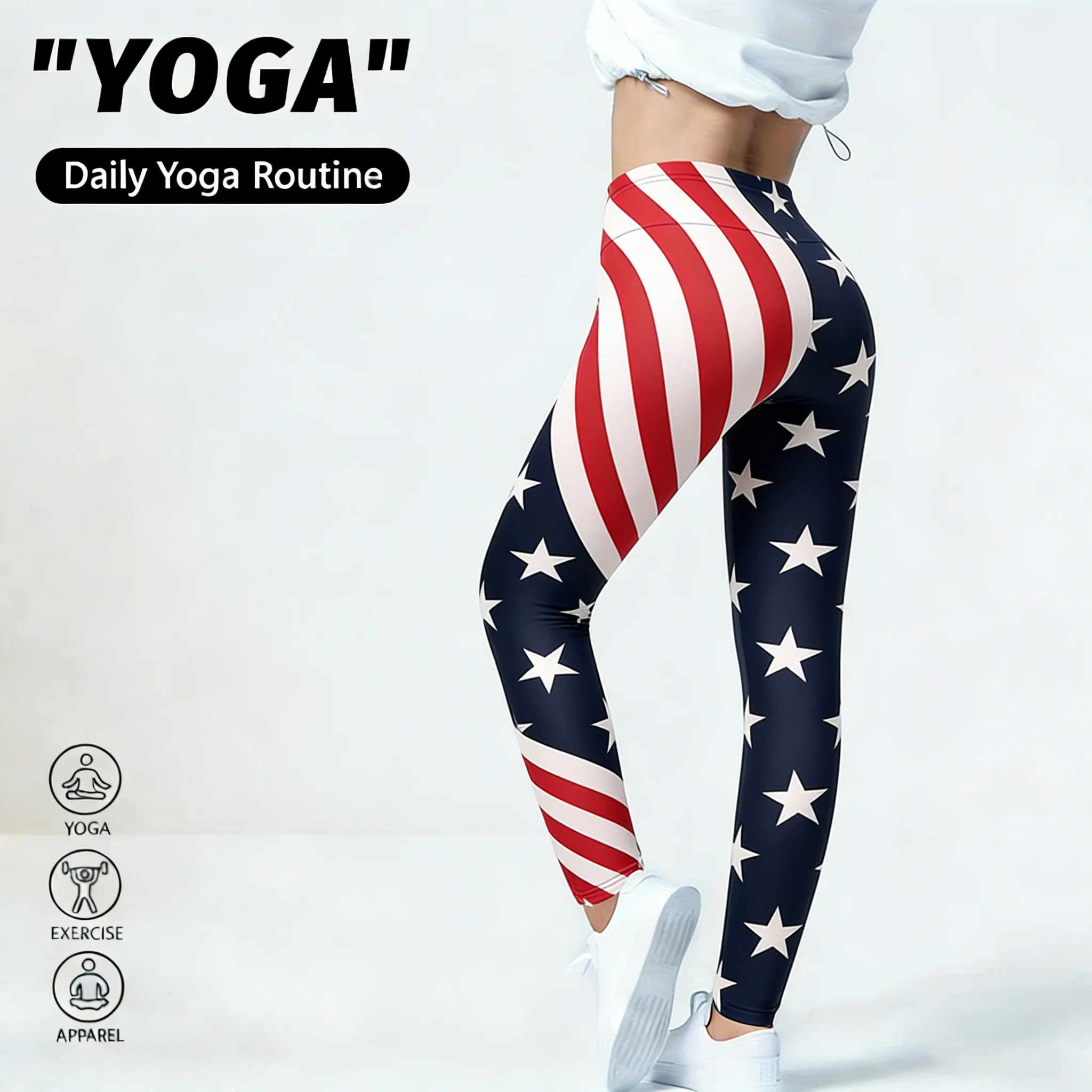 

Женские леггинсы для йоги и фитнеса с высокой талией, эластичные, с принтом, для бега, спорта и повседневной носки