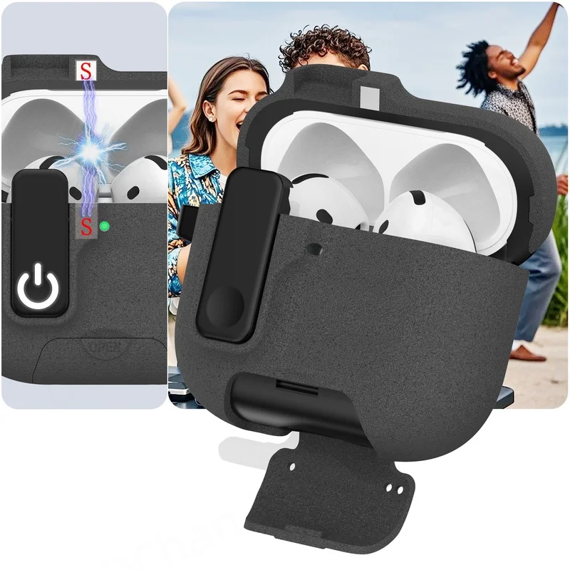 2026 Case for AirPods 5/4 Phone Stand Case Full Body Protective Case for AirPod4 3 Pro 3 Shockproof Case for AirPods 5 With Lock