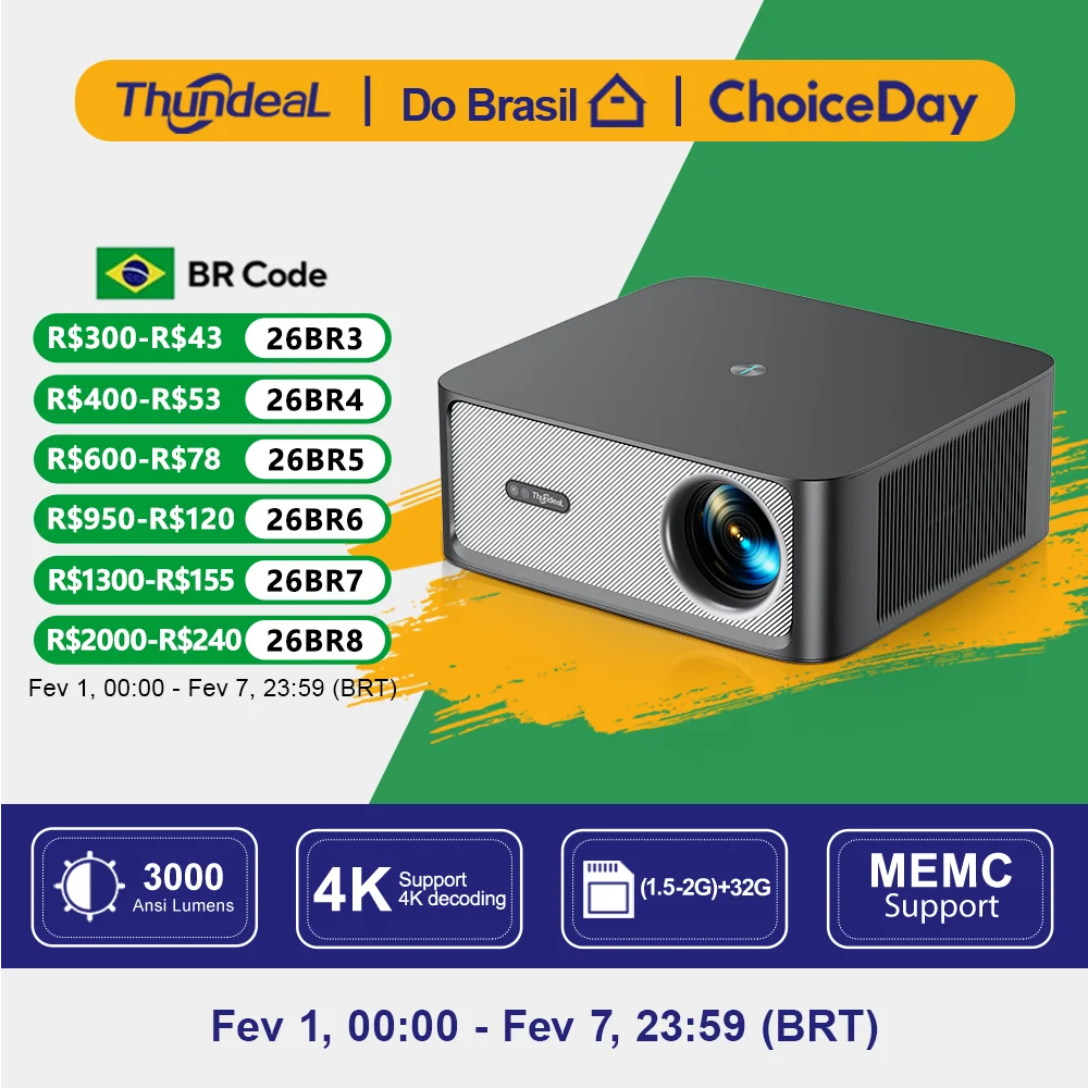 ThundeaL TD98Pro Full HD 1080P Projetor portátil Android 4K WiFi TD98 Pro 2G 32G Projetor Smart Video Home Theater Feixe de jogos
