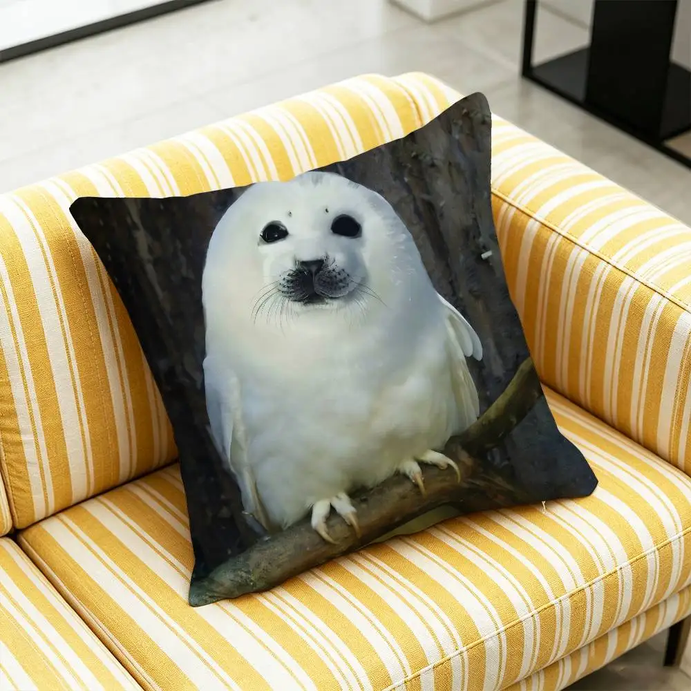 For Sea Cute Seal Throw Pillow Case Cover Custom Decorative Pillowcase Cushion Covers Decor Home Gift