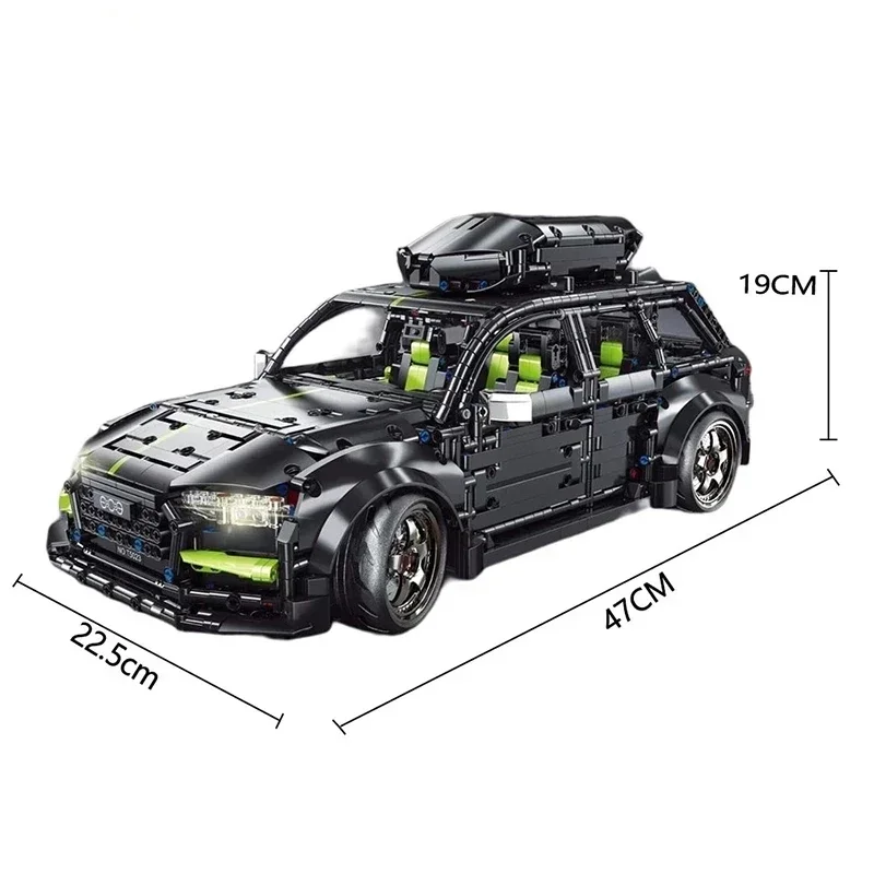 Techniczny model 1:10 RS6 Avant Station Wagon, sportowy samochód, klocki konstrukcyjne, pojazd turystyczny, zabawki z klocków dla dorosłych i dzieci, prezent, 2896 elementów