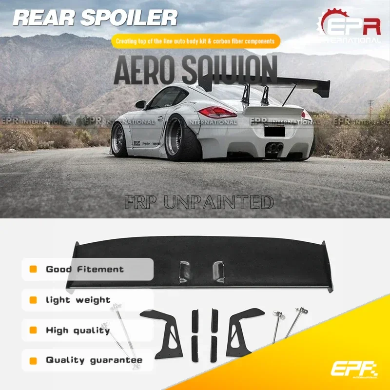 

FRP Rear Trunk GT Spoiler For 09-12 Porsche Cayman 987.2 Gen II Facelift RB Style Fiber Glass Tuning Aero Body Kit