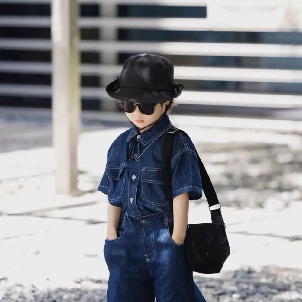 

Casual Quick-drying Camping Hat Windproof Adjustable Rope Baby Sun Hat Skin-Friendly Breathable Children Fishing Hats Outdoor