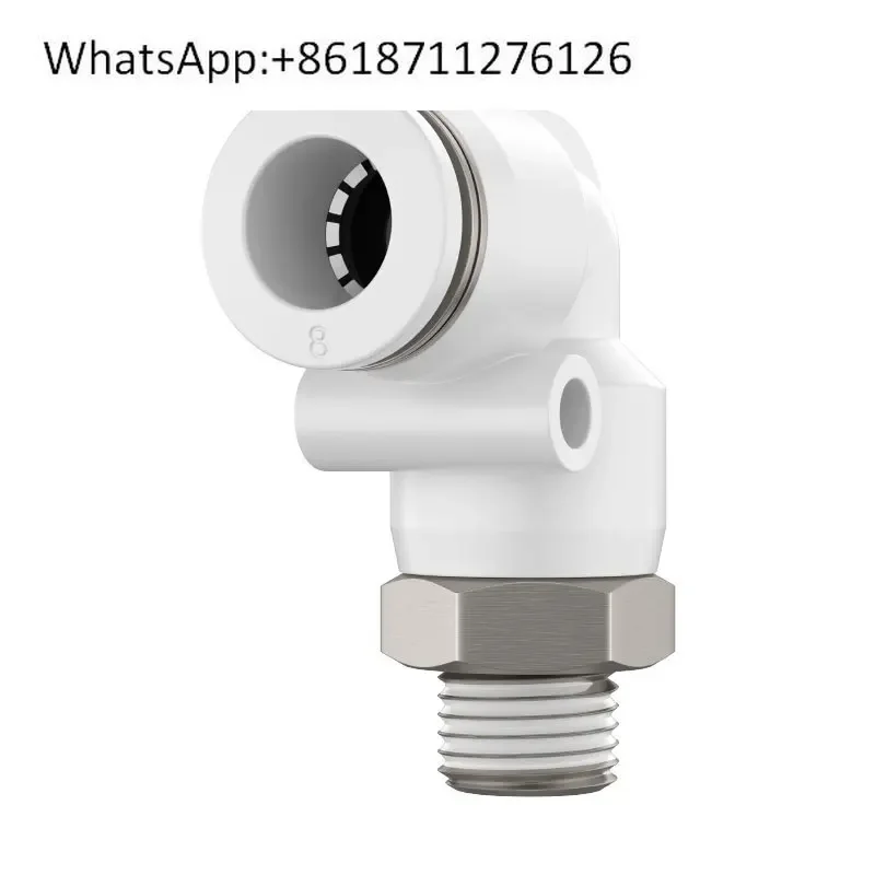 Trachea quick elbow right angle quick plug connector external thread PL8-02/4-M5/6-01/10 - 03/12-04