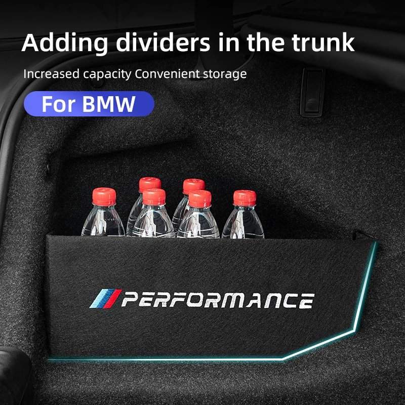 Car Trunk Partition Organizer Trunk Side Storage Accessories For BMW 5 Series F10 G32 F30 G11 X1 F48 X3 F25 G01 X5 G05 G30 G20