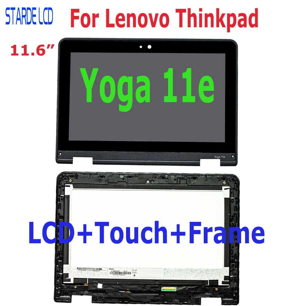 

11.6" High Quality For Lenovo Thinkpad Yoga 11e Chromebook LCD Display Touch Screen Digitizer Assembly With Frame