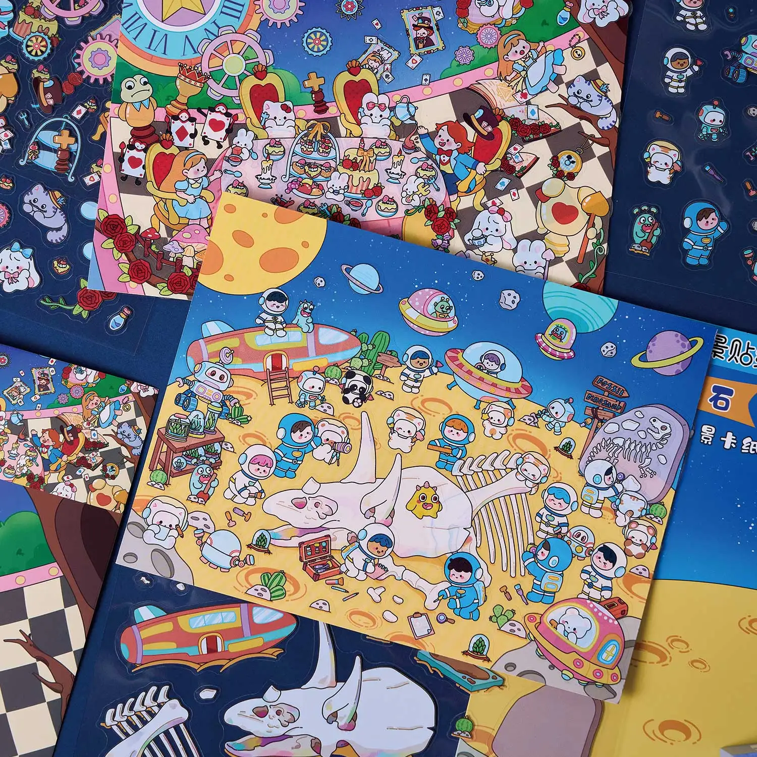 Three-Dimensional Landscaping Stickers Explore Time Series Fun Materials DIY Decompression Miniature Scene Puzzle Decorative Stickers