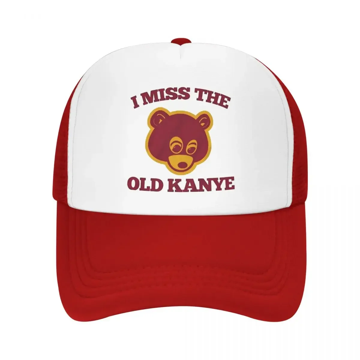 

I Miss The Old Kanye West Trucker Hats Men Women Sport College Dropout Bear Sun Caps Adjustable Snapback Caps Mesh Baseball Caps