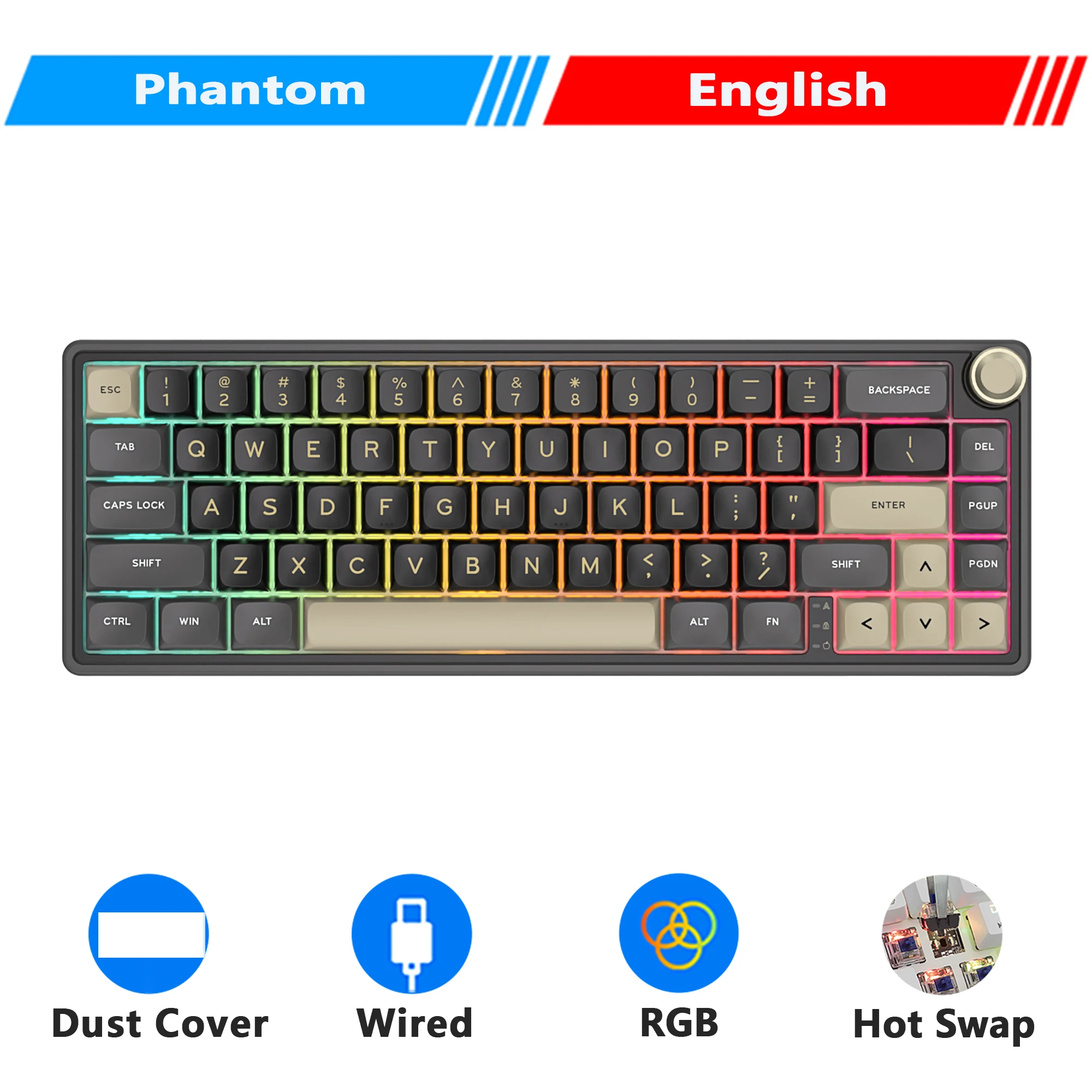 RK R65 65% Mechanical Keyboard RGB Wired Hot-Swappable