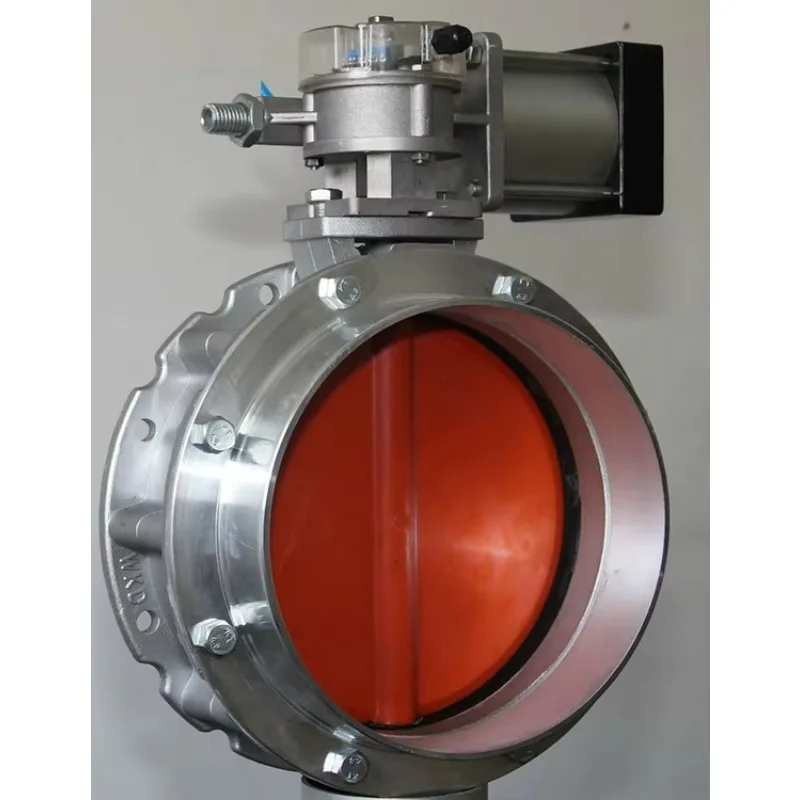 DN150، DN250 DN350 تصنيع شفة واحدة ومزدوجة سعر العرض المباشر صمام فراشة هوائي
