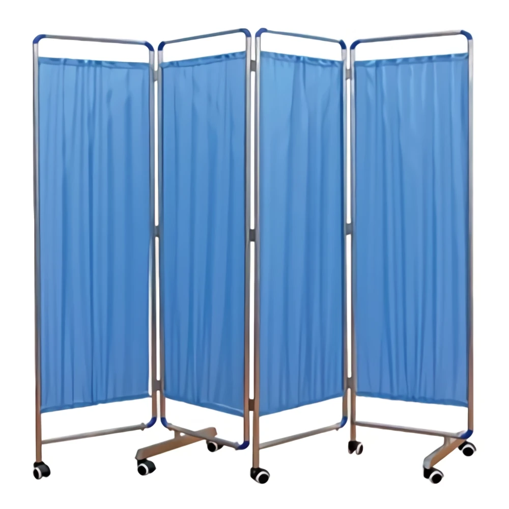 SY-554 Hospital Three Folding Medical Clinic Hospital Bed Bedside Stainless Steel Medical Screen