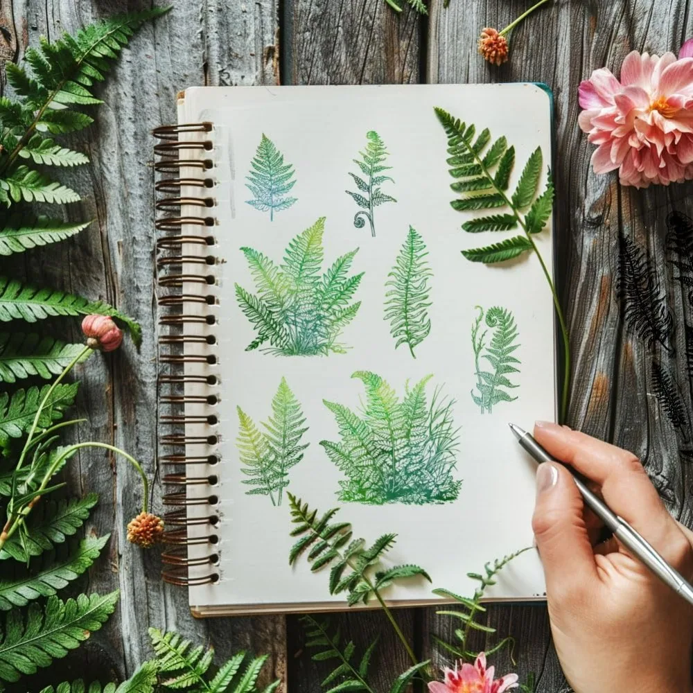 Leaf Silicone Clear Stamps Ferns Plants Transparent Stamp Seals for Card Making DIY Scrapbooking Journaling Decoration