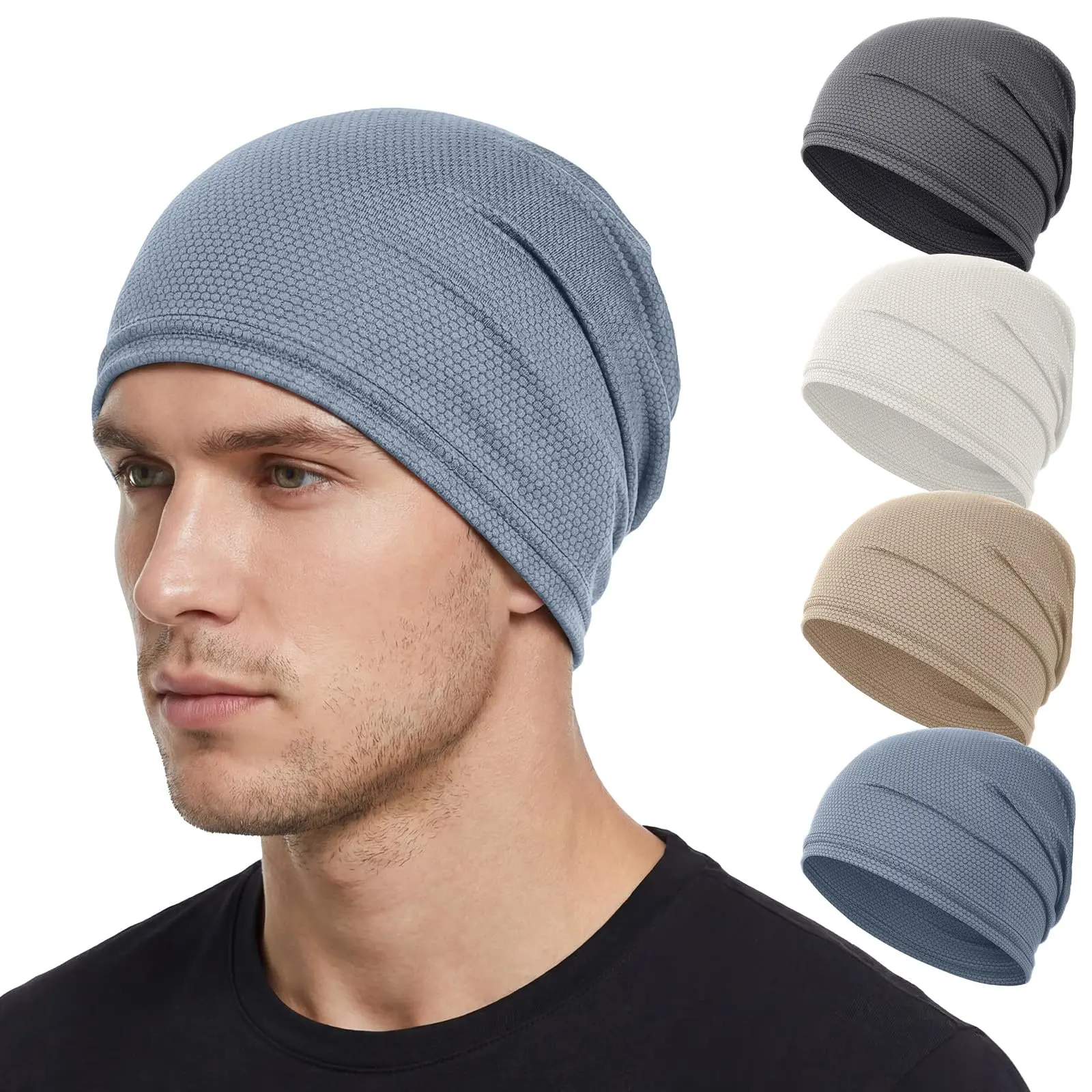 

2 шт. охлаждающие шапочки-подшлемники для мужчин и женщин, дышащие, быстросохнущие, влагоотводящие, для бега, велоспорта и других видов спорта