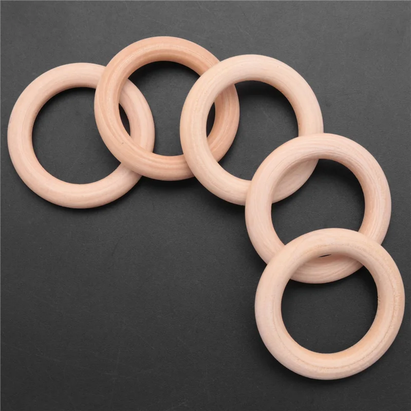 ETRT 10X حلقة خشبية لصياغة المجوهرات اليدوية مقاس 50 مم