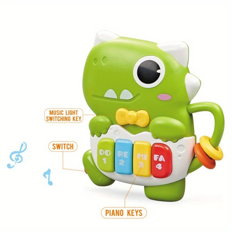 キッズサウンドとライト恐竜子供の漫画の指電子ピアノのおもちゃ早期教育パズル音楽のおもちゃ幼児用