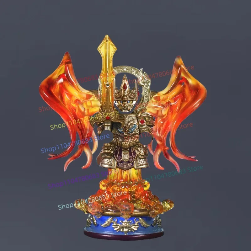 Figurka Anioł Król z Klocków, Mini Model do Składania, Ozdoba, Akcesoria Anime, Zabawka Dekoracyjna, Prezent Kolekcjonerski