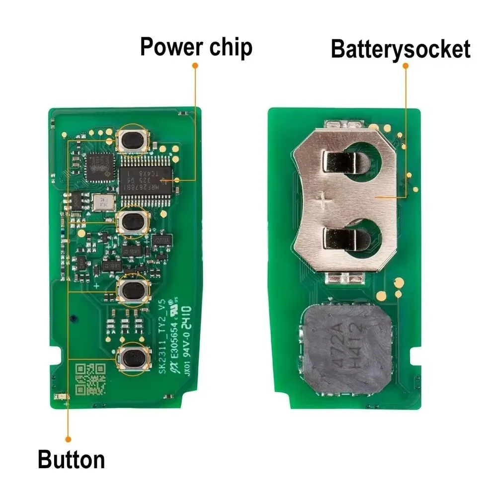 1pc AUTEL IKEYTY8A3AL IKEYTY8A3BL IKEYTY8A4AL 3/4 Buttons 315/433 MHz Smart Key Work with KM100 KM100E IM508 IM608 PRO