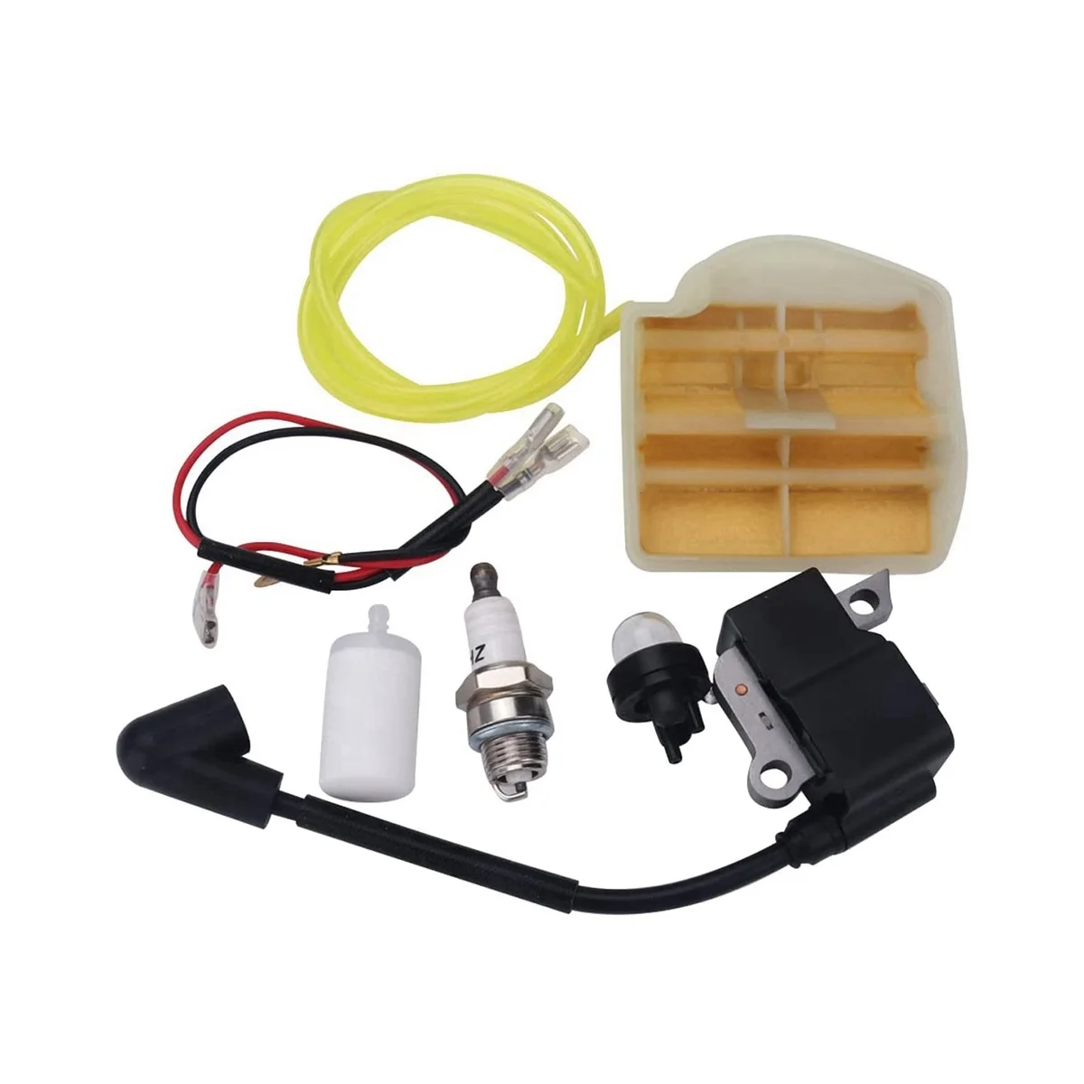 Ignition Coil Air Filter Kit for Husqvarna 445 450 Jonsered 2245 2250 Chainsaw