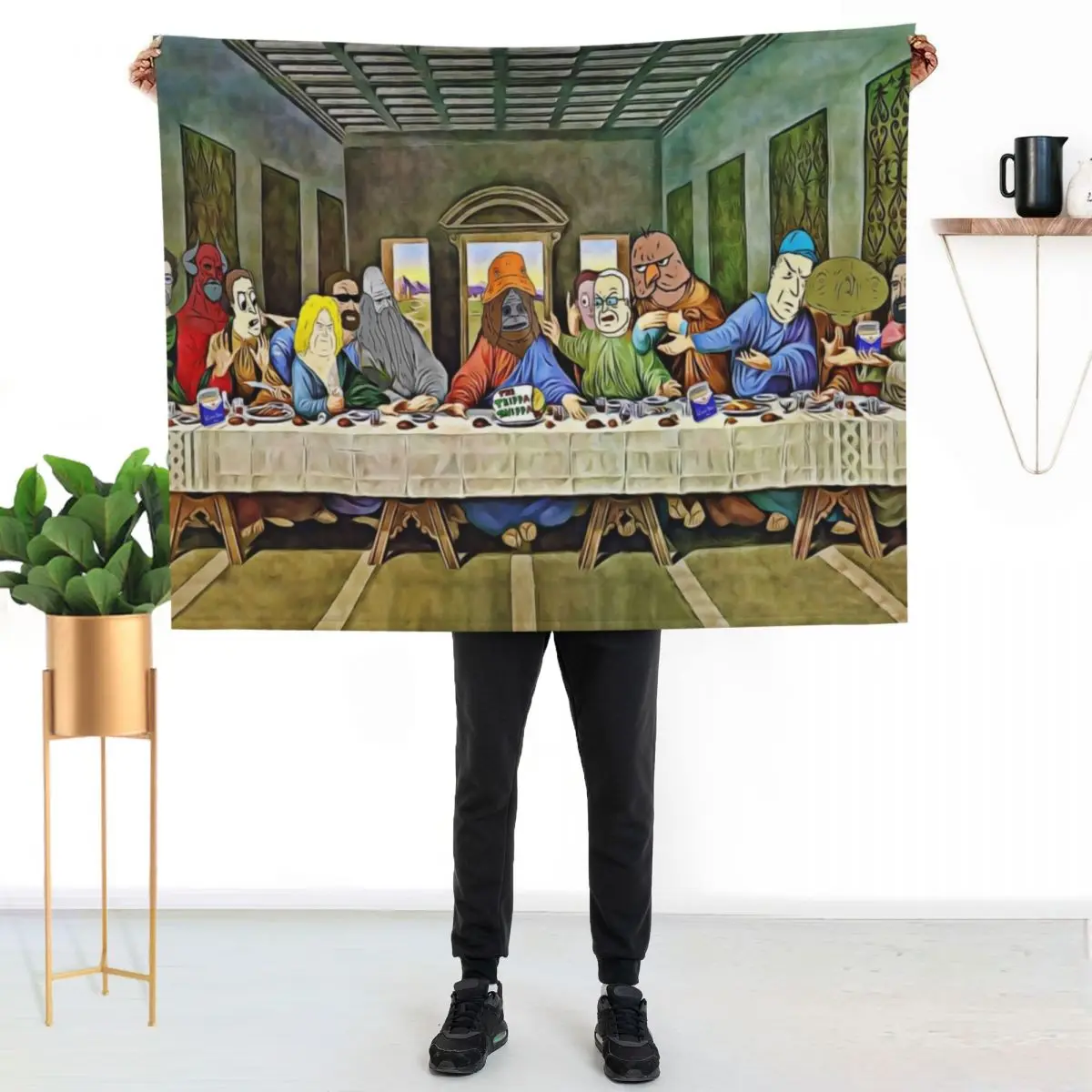

Last Supper of Browntown Throw Blanket Stylish Warm Blanket for Living Room Bedroom