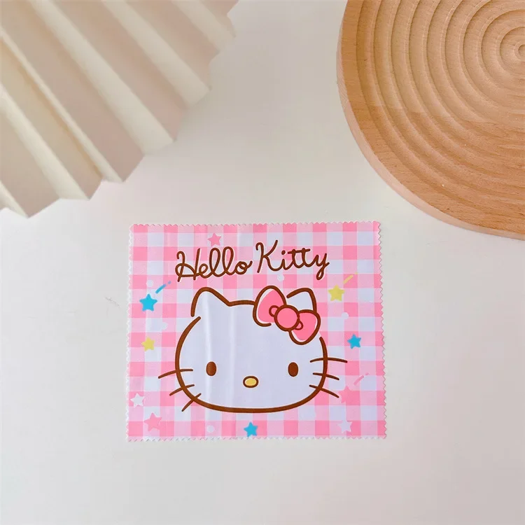 Sanrio Eyeglass Cleaning Cloths for Glasses, Cute Design Microfiber Cleaning Cloth,2 Pcs Soft Glasses Lenses Cleaner Wipe