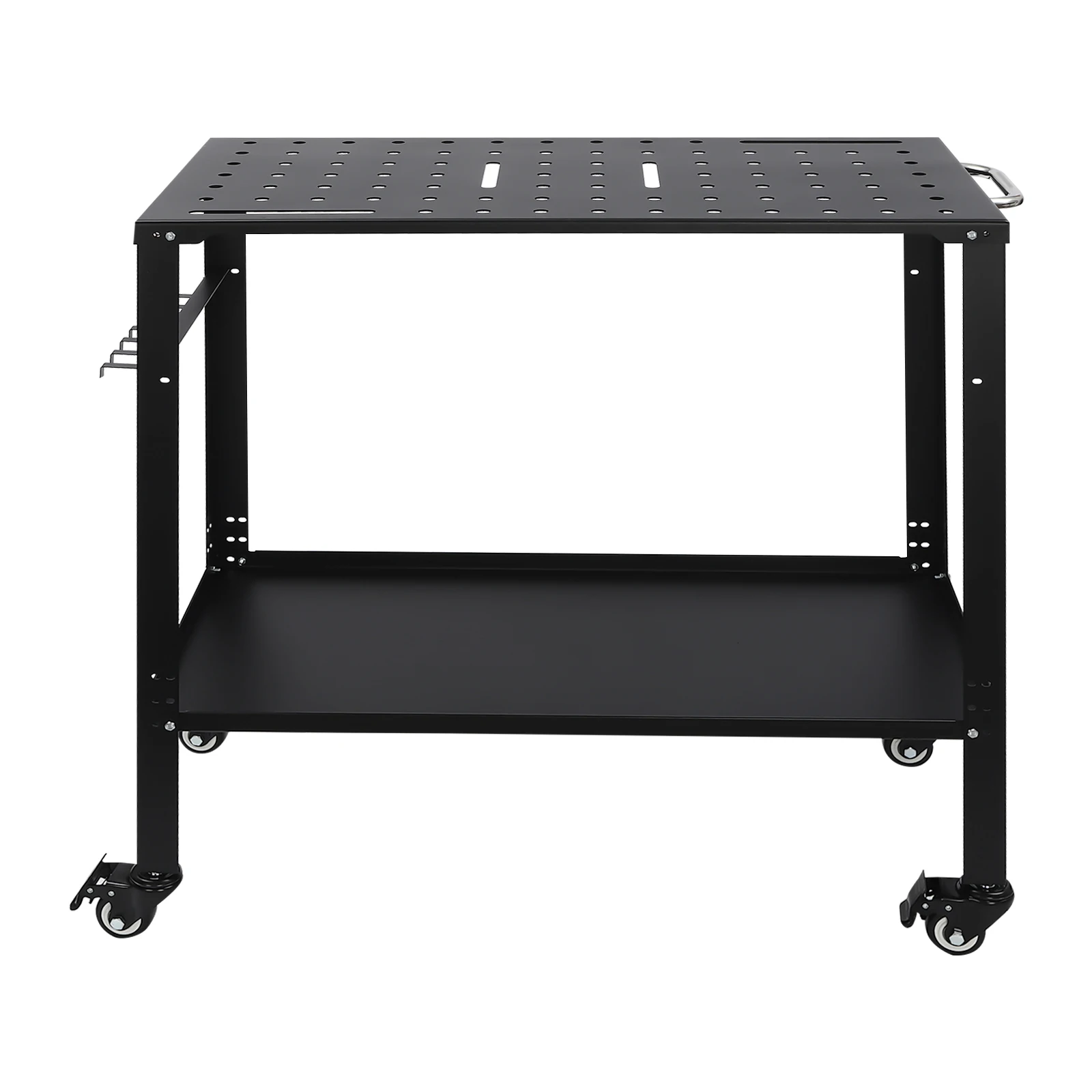 36\'\'×18\'\' Portable Welding Table Cart Workstation Workbrench with Holes on Top Blue/black