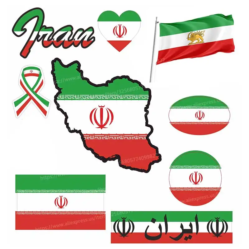 

Iran Car Sticker Vinyl Decals, Flag, Map, Waterproof Rear Window Motorcycle Camper Bumper Truck Laptop Decoration Y419