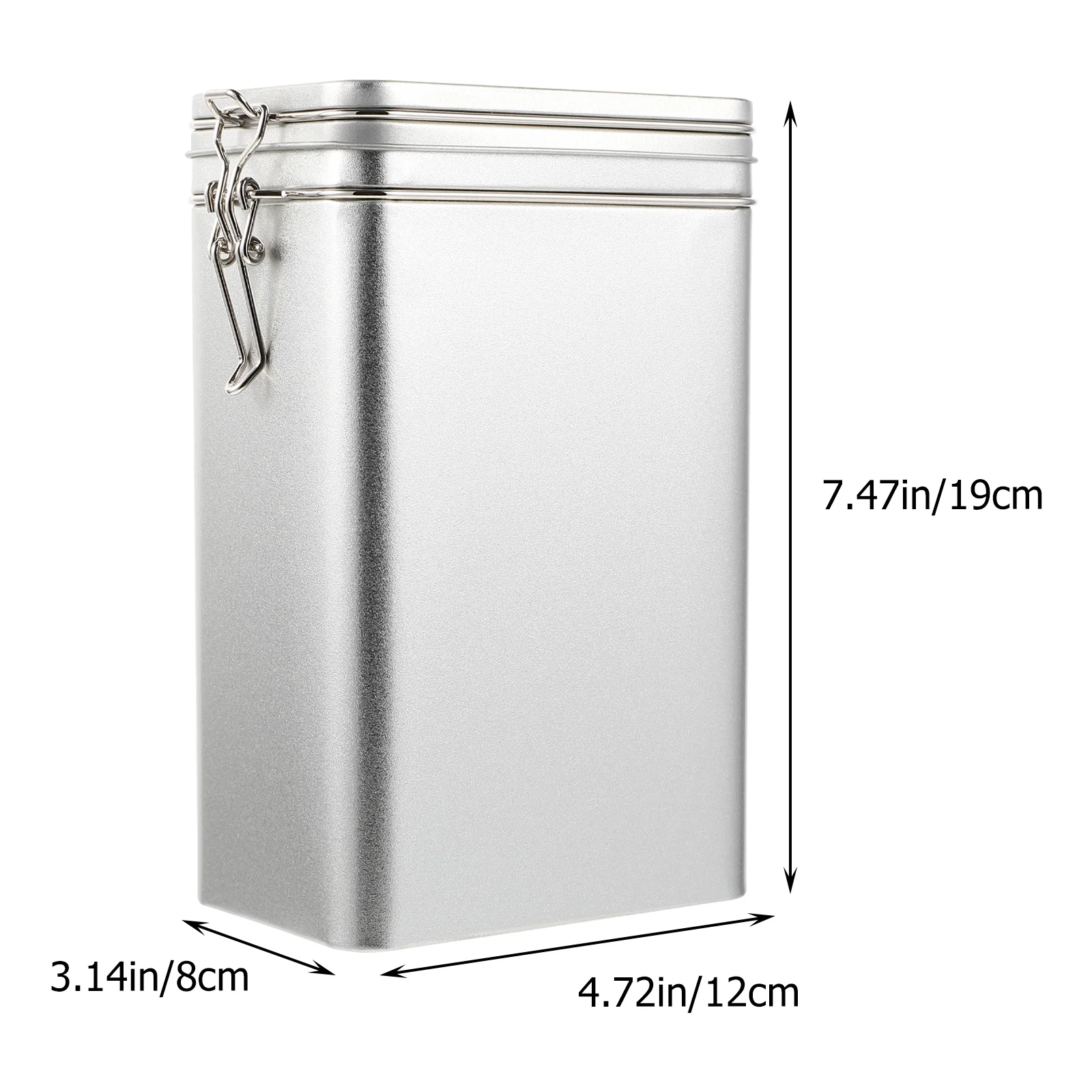 Premium 1PC Sealing Can Storage Container for Coffee Bean Candy and More Silver Tinplate Jar with Delicate Design