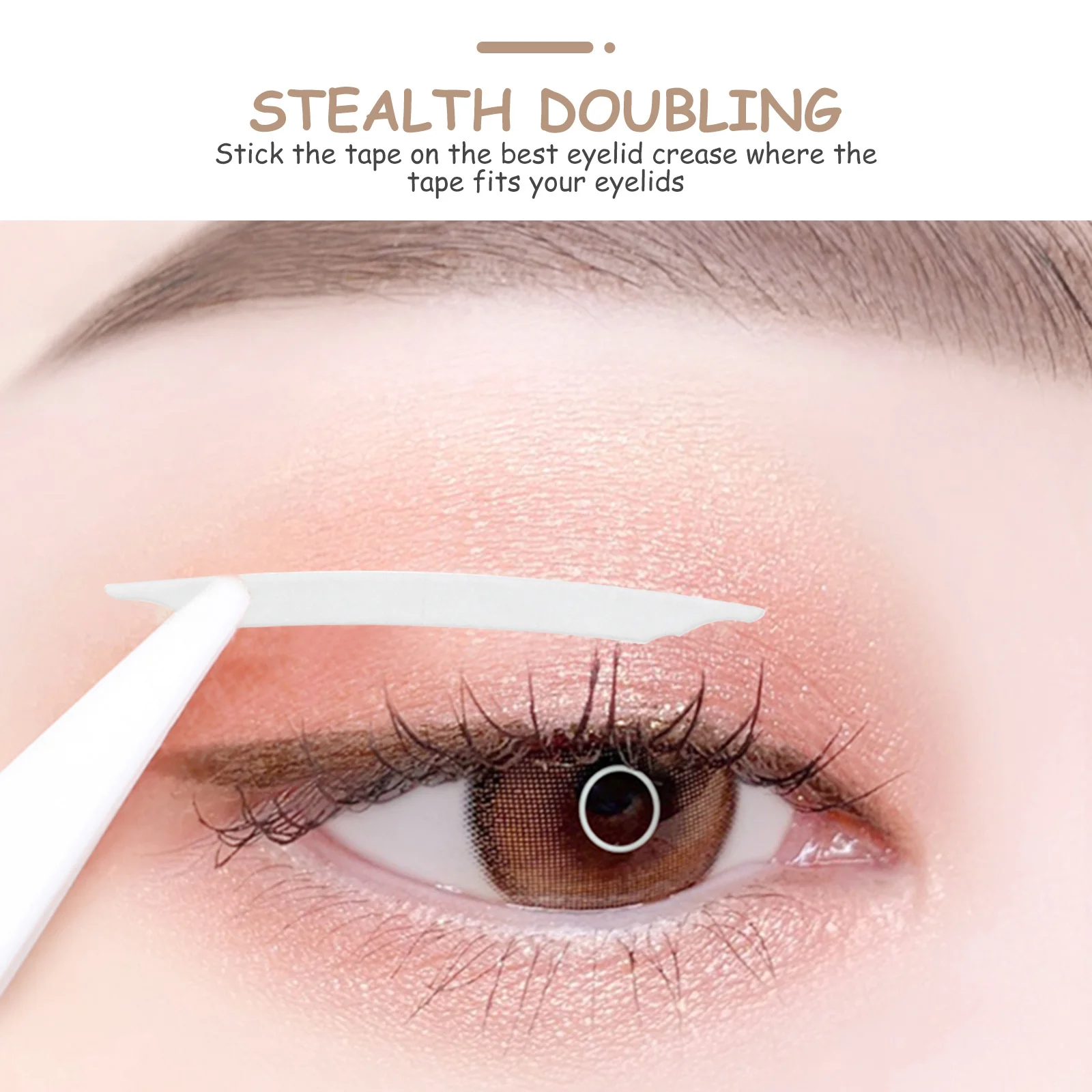

4 Sheets Double Tapes Adhesive Fiber Waterproof Long Lasting Natural Look Women Eyelid Tape Sensitive Skin Double Eyelid