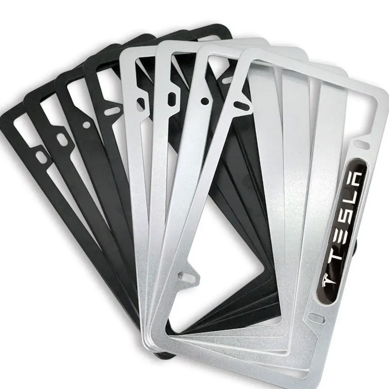 Tesla US license plate holder front and rear license plate holder comes with screw set for easy installation of car accessories - Image 3