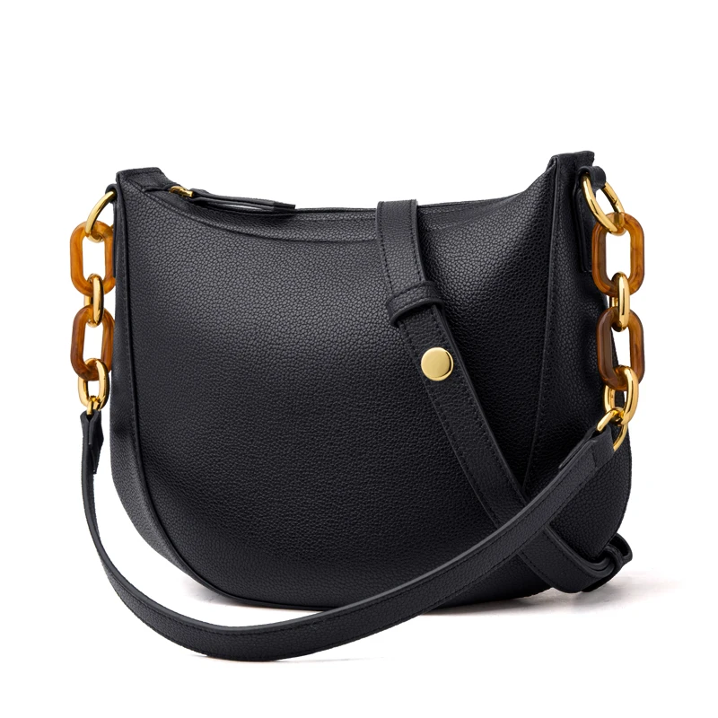 ZOOLER Full Cow Leather Women Shoulder Bags New Arrived Royal Cow Handbag Ladies Bag Elegant Black Purses Soft Skin#qs351