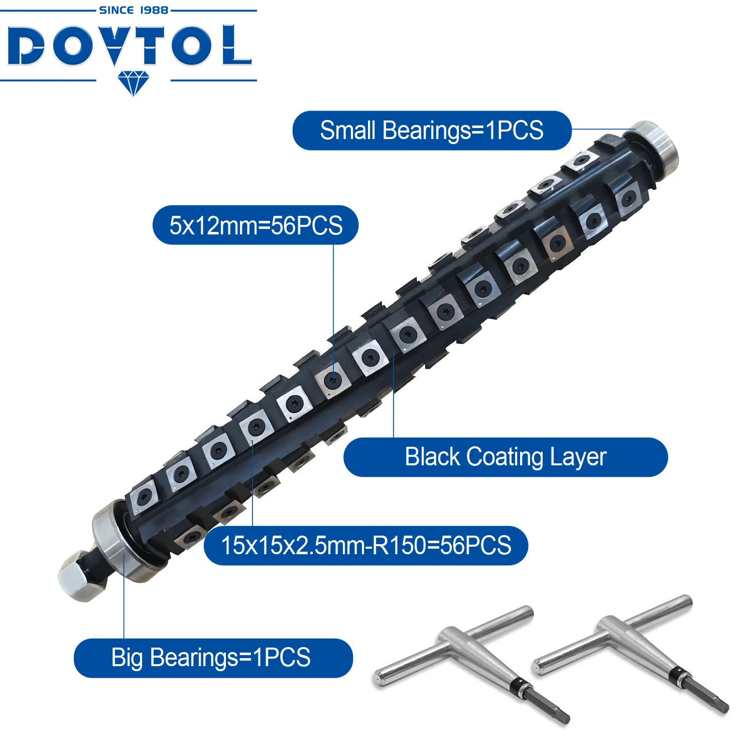Cabeça de corte helicoidal em espiral DW735 para espessador de plaina Dewalt