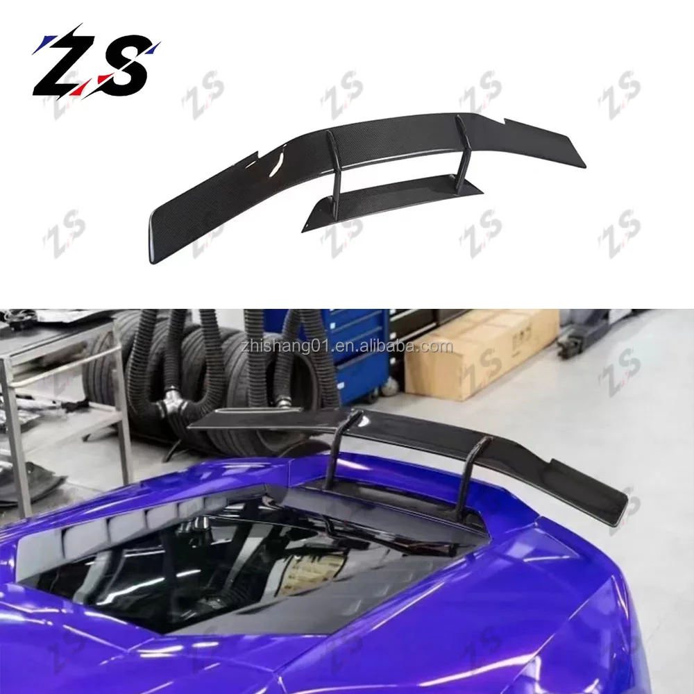 ZS – queue automobile de Type N, motif forgé en Fiber de carbone sèche, pour Spoiler Lamborghulacan LP580 LP610 EVO